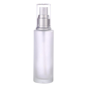 luxury custom skincare packaging set frosted serum glass pump spray bottle and cream jar