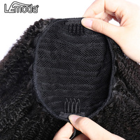 Cheveux brésiliens crépus bouclés longs 30 pouces, cheveux humains vierges, bruts, queue de cheval, Clip à cordon de serrage, vente en gros
