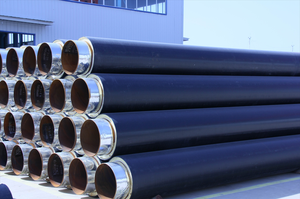 Tuyau d'acier sans soudure de <span class=keywords><strong>gaine</strong></span> de HDPE Direct-enterré pré-isolé avec le revêtement par pulvérisation de mousse de polyuréthane - Product Image 4