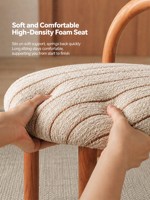 Chaise de salle à manger en bois massif de style moderne du milieu du siècle avec dossier pour la maison et l'hôtellerie