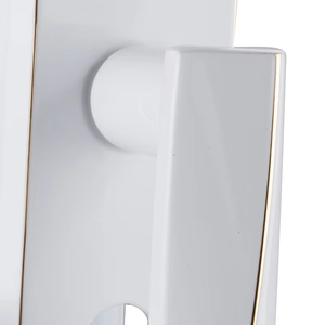 2025 Pháp Sang Trọng Gốm Trắng Thẳng Đòn Bẩy Nội Thất Ổ Khóa Cửa Thiết Kế Hiện Đại Kẽm Cửa Xử Lý Chính An Ninh Cho Nhà - Product Image 3