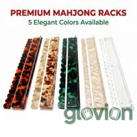 CHIVAN Poussoir de Mahjong en Acrylique Effet Écaille de Tortue Imprimé Léopard, 17,5 Pouces, Standard Américain, pour Table de Mahjong