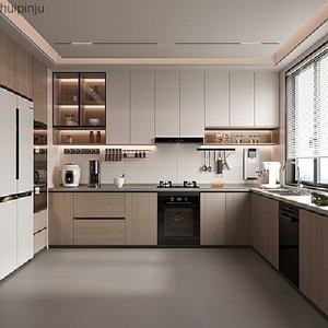 Meubles de cuisine modernes de style australien, de luxe, bon marché, en mélamine et en bois massif, fabriqués en Chine - Product Image 1