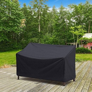 Housse de chaise d'extérieur noire en polyester résistante à l'eau, moderne et simple, pour la protection des meubles de jardin et de terrasse - Product Image 4