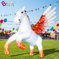 Caballo Inflable Publicitario con Alas, Mascota de Dibujos Animados, Marioneta de Caballo, Caballo Volador Inflable Personalizado para Eventos de Carnaval