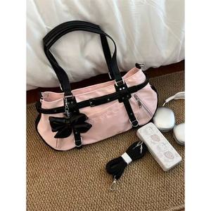 Structured <b>Mini</b> Square Bag With Leather Buckle And Studs Hard Base - Product Image 3