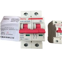 Disjoncteur miniature HUYU HUM18-63 3P Courbe D 50A AC400V Protection contre les surcharges et les courts-circuits Montage sur rail DIN