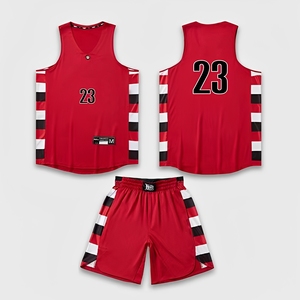 Seragam Basket Remaja Atasan Vest Tanpa Lengan Hitam Ukuran Besar Bahan Jersey Bernapas dengan Cetak Sublimasi Kustom Grosir - Product Image 1