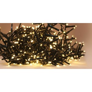 ไฟคริสต์มาสแบบคลัสเตอร์ LED 1200 ดวง สีวอร์มไวท์ พร้อมหม้อแปลงไฟ สายสีเขียว 24+5 เมตร - Product Image 1