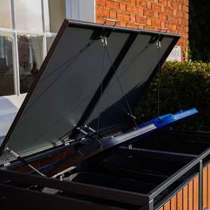 Poubelle à roulettes pour l'extérieur, rue publique, rangement en acier galvanisé Poubelle à poussière autoportante pour l'extérieur Poubelle à roulettes pour l'extérieur - Product Image 5