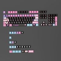 Hot Selling PBT Sublimation Anime Theme Luminous Personalized DIY Magnetic Axis Mechanical Keyboard Keycaps English Language