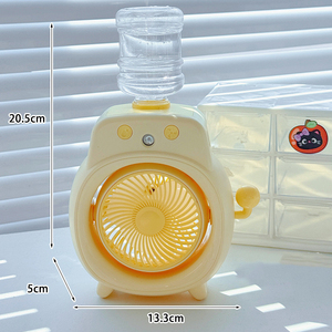 Mini ventilateur portable USB rechargeable avec pulvérisation d'eau, ventilateur de bureau rafraîchissant, ventilateur de table portatif, cadeau d'été mignon - Product Image 3