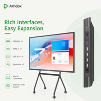 Интерактивная цифровая плоская панель Amdox M5 PLUS 55/65/75 дюймов, Android 14, 4K, 4 ГБ/8 ГБ ОЗУ, 40-точечный сенсорный экран, 128 ГБ памяти, для конференций