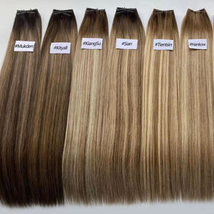 Extensions de cheveux humains Remy Super Double Drawn Invisible Genius Skin Weft de Qingdao <span class=keywords><strong>Haohao</strong></span>, lisses et soyeuses, qualité vierge, en lots. - Product Image 6