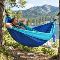 Ultraleichte Fallschirm-Nylon-Camping-Hängematte, faltbare, tragbare Einzelpersonen-Schaukel für Wandern und Outdoor-Reisen