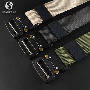 Cintura sportiva resistente da uomo neutra da <span class=keywords><strong>donna</strong></span> con robusta lega per fibbia a fascia larga in Nylon in cintura verde marrone - Product Image 2