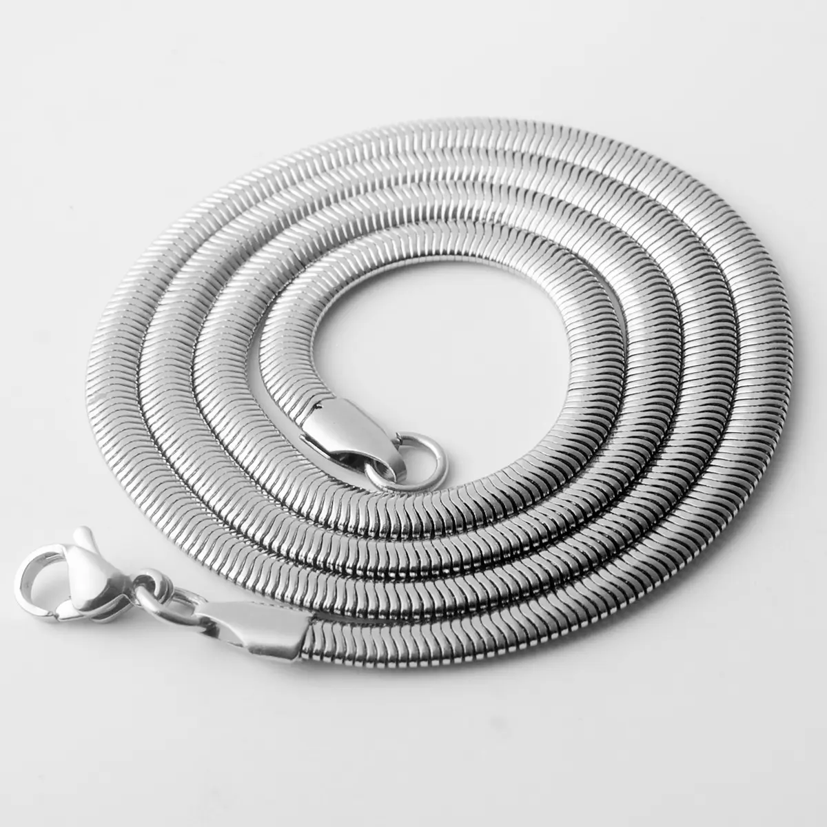 Women Statement 304 Stainless Steel Herringbone Flat Snake Bone Link Chain To Make Choker Necklace Bracelet Jewelry For Men