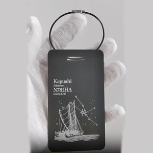 Etichette per Bagagli Personalizzate in Metallo Nero Anodizzato con Incisione <span class=keywords><strong>Laser</strong></span> - Product Image 6