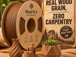 Filamento de Impresora 3D de Madera PLA de 1.75mm, Textura de Madera Real, Color Personalizado para Manualidades y Decoración del Hogar, Creality, Venta al Por Mayor de Fábrica - Product Image 1