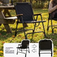 Nouvelle chaise de salle à manger pliable à quatre pieds en métal et tissu Oxford pour restaurant commercial, camping, barbecue, pique-nique, plage