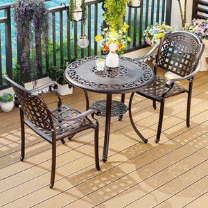 โต๊ะกาแฟกลางแจ้งทันสมัย อลูมิเนียมหล่อขึ้นรูป สำหรับระเบียง ลานบ้าน สวน หลังคาเปิด เฉลียง โฮมสเตย์ <span class=keywords><strong>เก้าอี้</strong></span>กันน้ำ - Product Image 1