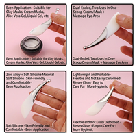 Bâton de massage oculaire en métal, brosse à masque facial en silicone, outil de beauté portable pour la maison et le salon