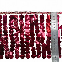 Keering WTT-016 Garniture personnalisée en spandex/nylon à sequins, lavable, broderie à la main, passepoil à pompons pour vêtements, sacs et chaussures
