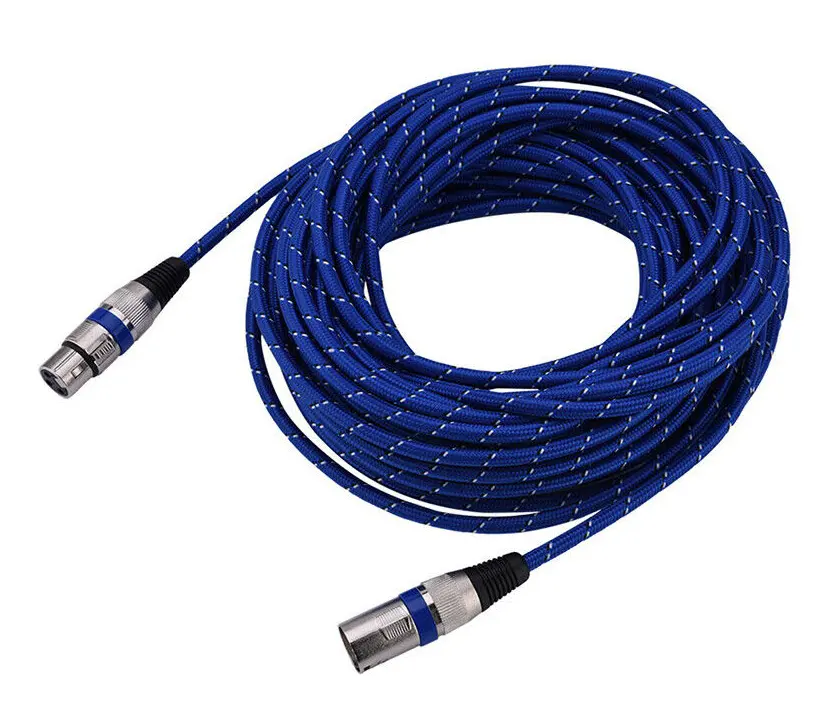 Câble de microphone flexible 24awg xlr vers xlr Câble de raccordement de microphone coloré Câble micro XLR mâle vers femelle