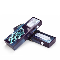 Boîte d'emballage personnalisée pour cartouches jetables vides de 0,5 ml et 1 ml, en papier holographique avec tiroir et bouton de sécurité enfant.