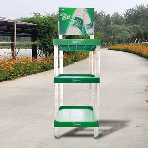 Desain kustom rak Display plastik ramah lingkungan untuk minuman lembut iklan rak Display promosi ramah lingkungan - Product Image 6