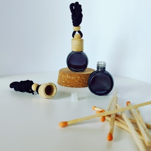 8ml Dark Flat Sphere Leak Proof Sealed <strong>Car</strong> <strong>Diffuser</strong> Glass Bottles <strong>Car</strong> Perfume Bottles Glass - Product Image 3