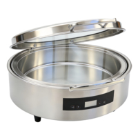 Réchaud de buffet électrique en acier inoxydable de qualité hôtelière, chauffe-plats isolé pour équipement de restauration