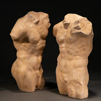 Sculpture de torse masculin de la Grèce antique en polystone de résine fabriquée sur mesure, statue de buste antique