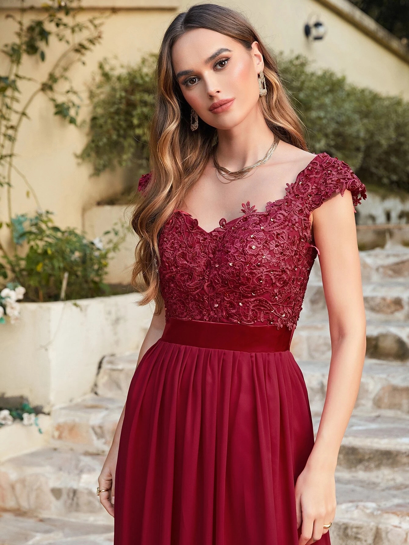 beaded burgundy bridesmaid dress Burgundy Sequins Bridesmaid Dresses Long Mismatched Bridesmaid Dresses APD3160