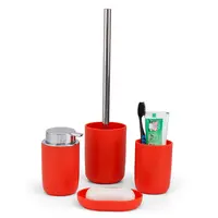 Набор аксессуаров для ванны Luxury Toothbrush Holder Stand Soap Dispenser Dish Matte Black Home Bathroom Decorating
