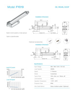 FY019 Mini Actionneur Linéaire Heavy Duty 2500N 12v Course 600mm Personnalisé Avec Support