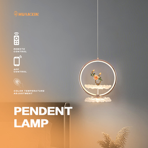 Lampe flottante nordique moderne Applique murale en métal et cristal avec télécommande LED Plafonniers en verre blanc mat - Product Image 1