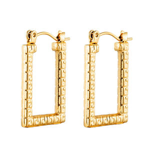 2024 Fancy Large Hoop Trending Earrings <strong>Gold</strong> Filled Ball <strong>Bird</strong> <strong>Nest</strong> Earrings Party Classy Stainless Steel Earrings for Girls - Product Image 1