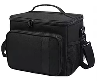 Venta al por mayor de bolsas de asas personalizadas grandes con aislamiento portátil reutilizable de poliéster impermeable bolsa térmica para el almuerzo