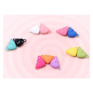 ที่มีสีสันหัวใจรักหัวเข็มขัดที่แข็งแกร่งตะขอสร้อยคอสร้อยข้อมือหัวเข็มขัดเชื่อมต่อปลาย DIY เครื่องประดับทำ - Product Image 4