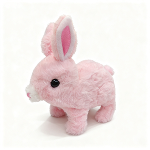 Thỏ nhỏ dễ thương đồ chơi sang trọng điện, có thể nói chuyện và đi bộ, tương tác, thỏ sang trọng giống như thật. - Product Image 4