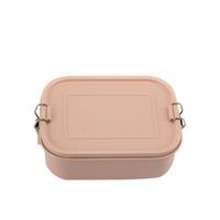Boîte à bento en acier inoxydable 304 étanche avec 2 compartiments, stockage des aliments en métal avec séparateur amovible