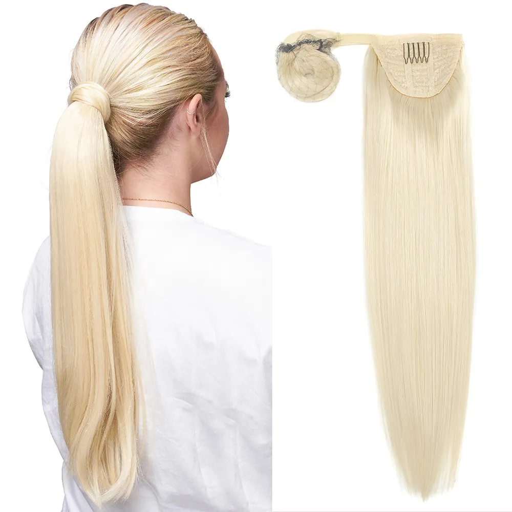 2023 Hot Selling Natural Long Clip in Ponytail Human Hair Extensions