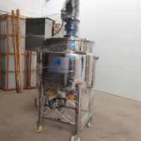 Agitateur portable en acier inoxydable certifié CE 50L-700L Ligne de production de liquides Réservoir de mélange de chauffage à palettes pour petit 220V