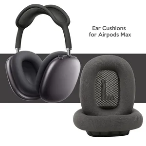 교체 Earpad 통기성 메쉬 소프트 메모리 폼 스폰지 이어 쿠션 이어 패드 Airpods Max 헤드폰에 적합