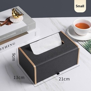 Lüks Deri Mendil Kutusu Çok Fonksiyonlu Uzaktan Kumanda Saklama Bölmesi Sehpa Oturma Odası Yatak Odası İnce Model - Product Image 4
