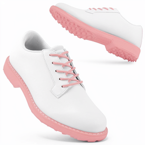 Chaussures de golf d'été haut de gamme pour hommes 2026 – Blanches et roses, imperméables, antidérapantes, pour l'extérieur – Baskets de golf personnalisables OEM/ODM - Product Image 1