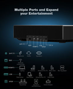 เครื่องฉายวิดีโอโฮมเธียเตอร์แอนดรอยด์11แบบมี HD1080P 4K DLP พร้อมเลเซอร์โยนสั้นพิเศษ D068 - Product Image 6