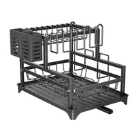Égouttoir à vaisselle en métal non pliable pour le commerce extérieur, étagère de rangement multifonctionnelle pour comptoir, support à tasses