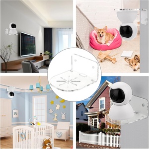 Bằng Gỗ Tường Kệ Với Rõ Ràng Acrylic Dính Vít Phổ Máy Ảnh Khung Giá Cho An Ninh Giám Sát Loa Hiển Thị Đứng - Product Image 5